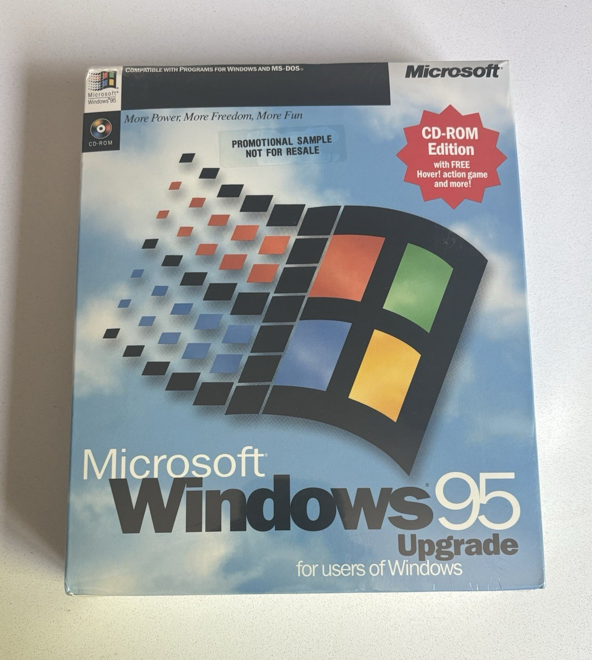 Microsoft Windows 95 Upgrade CD-ROM Promotional Edition w Hover Game - Brand New