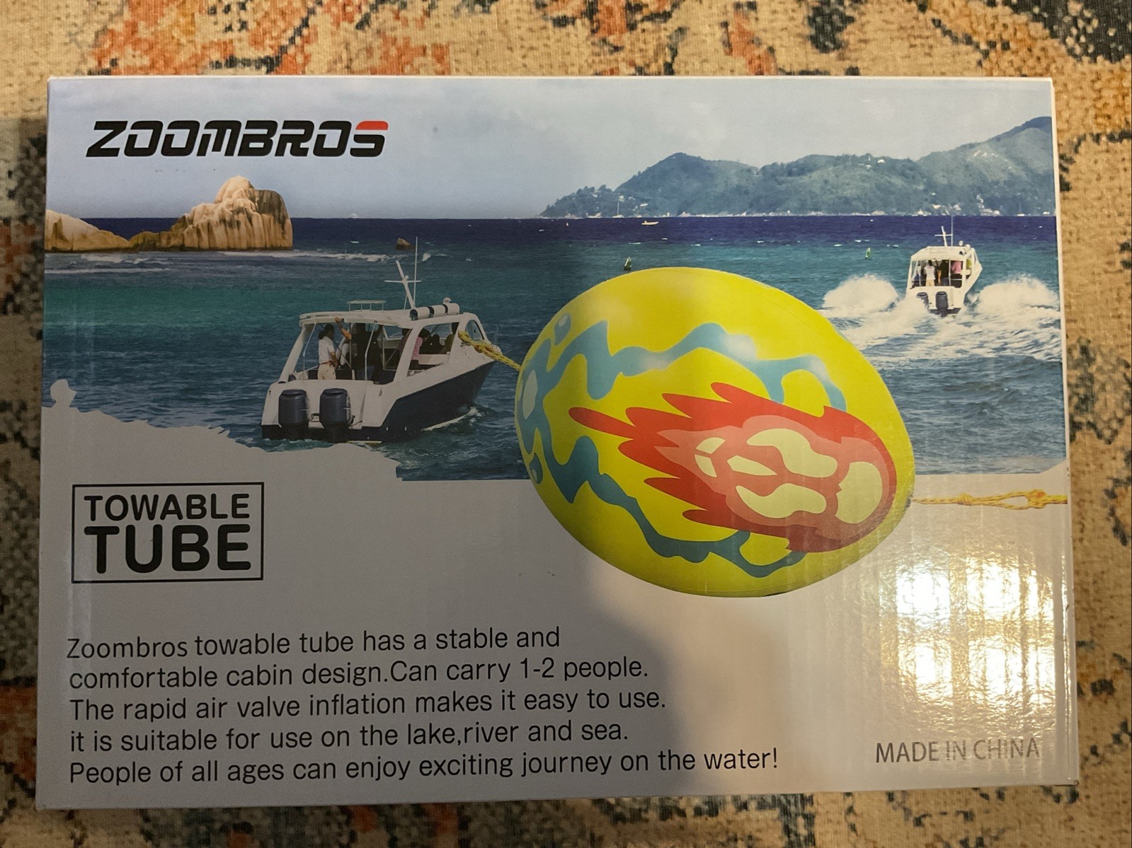ZOOMBROS Towable Tube for Boating 2-Person Water Tubes for Boats
