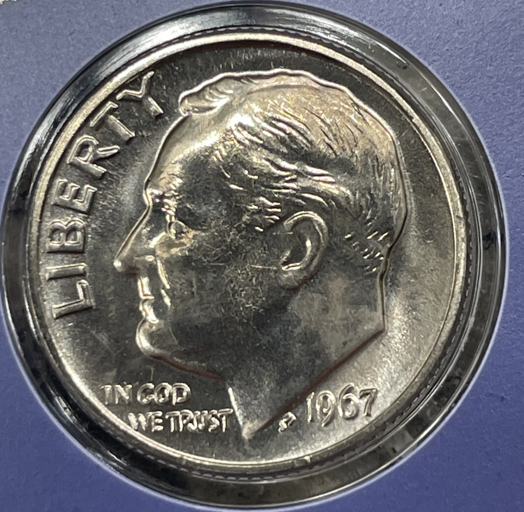 1967 Roosevelt Dime From SPECIAL MINT SET SMS UNCIRCULATED With FREE SHIPPING