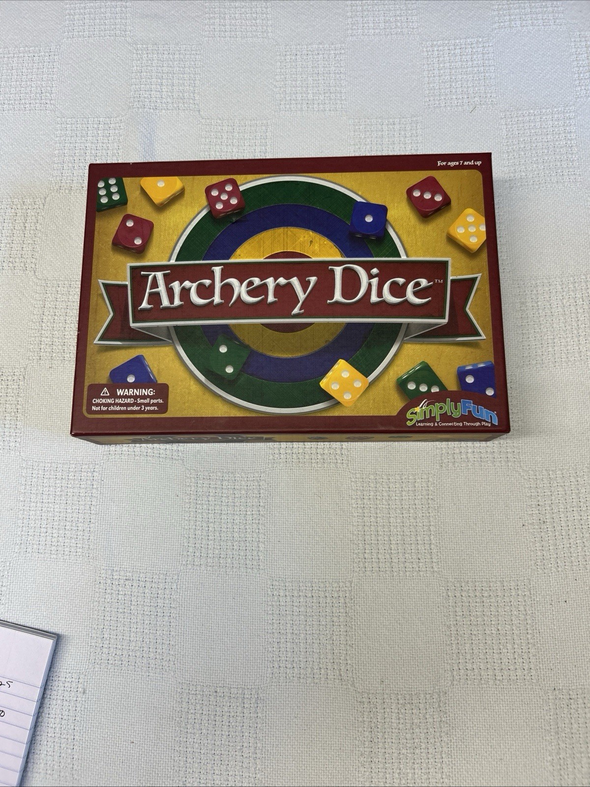 Simply Fun Archery Dice Board Game with Bullseye Target  NOB