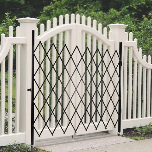 Folding Security Gate 7.2ft x 6.5ft Wall Mount Single Folding Door Scissor Gate