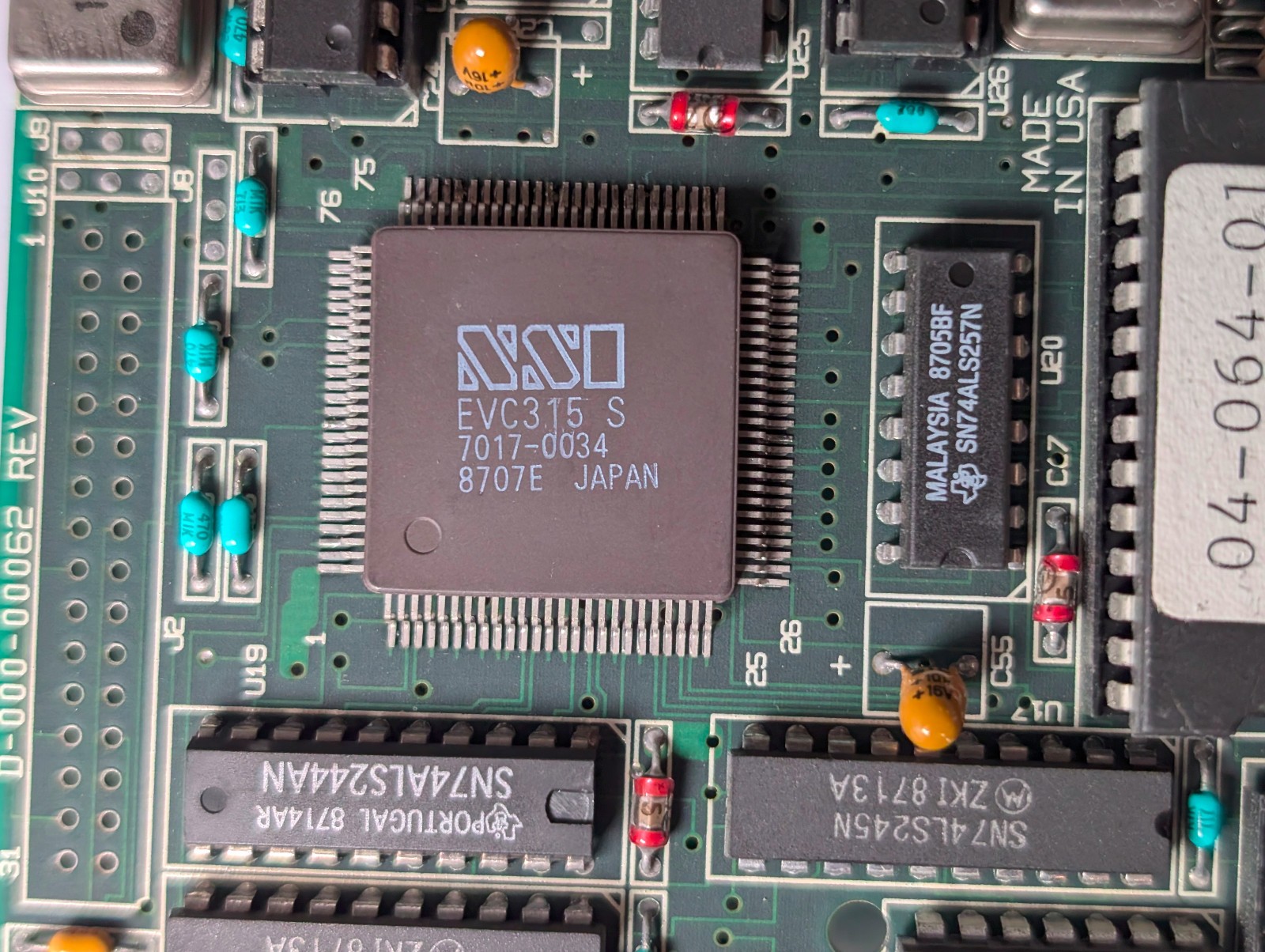 NSI Logic EVC-315S EGA card; 256 KB; ISA 8-bit; untested