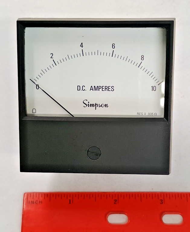 Simpson 17480 Panel Meter 0-10 DCA 3.5 UL Cent