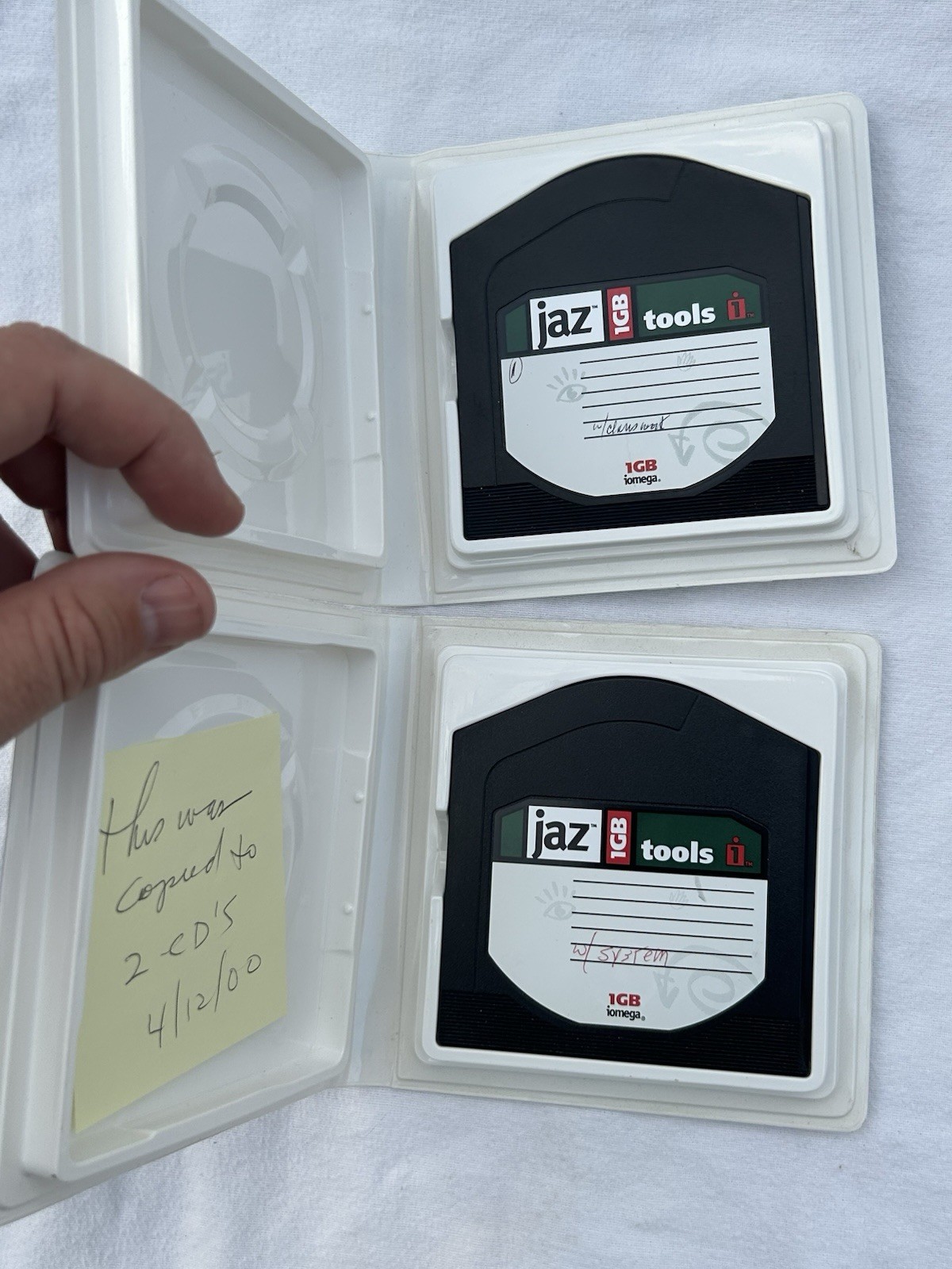 Iomega Jaz Disks 2 Count Tools 1GB Used ~