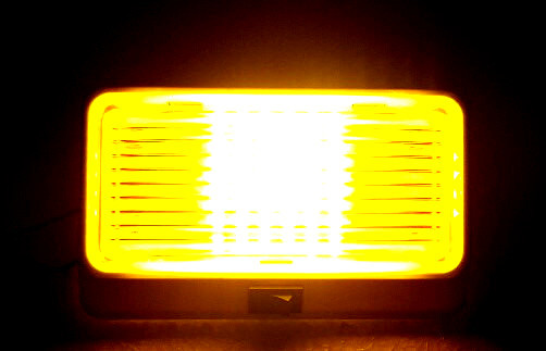RV, Marine LED Porch Light Clear & Amber Lens w/ ON/OFF Switch 280 Lum