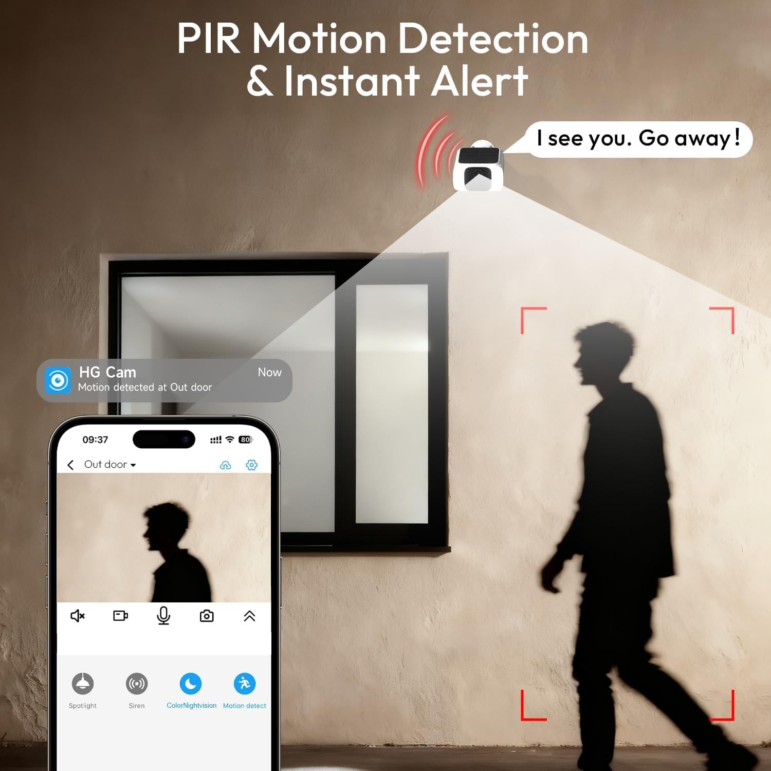 5G WiFi Security Cameras Wireless Outdoor with Integrated Solar Panel