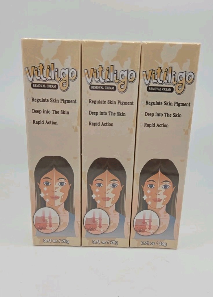 3 Pack Vitiligo Removal Cream Regulate Skin Pigment Rapid Action Exp. 6/28