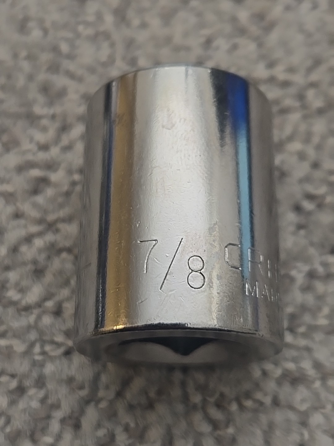Craftsman 47512 7/8" 12pt Socket 1/2" Drive Inverted G1 Series USA 4522
