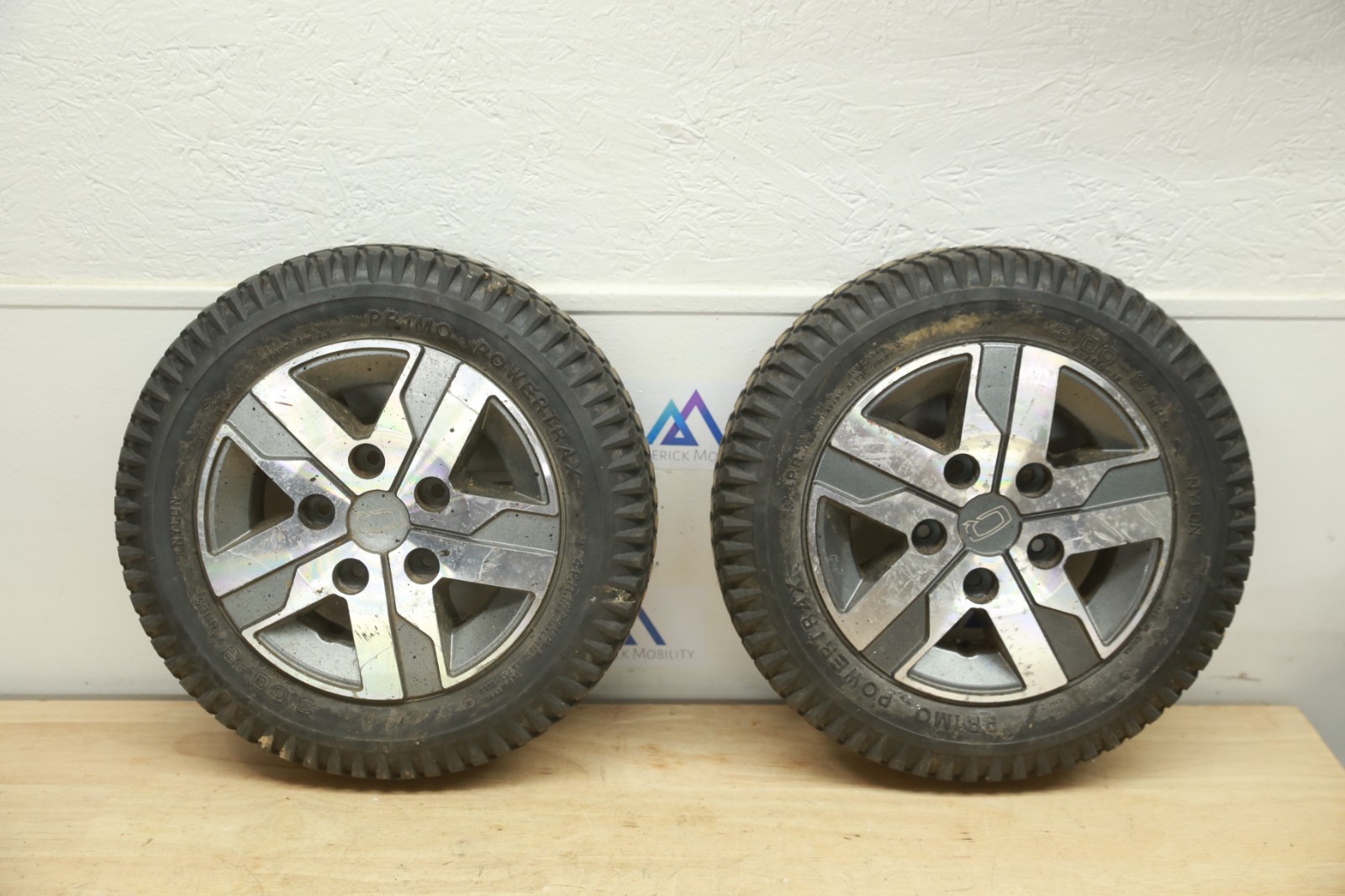 PAIR FLAT-FREE 14" x 3" Drive Wheels Tires - Quantum Q6 Edge 2.0 J4 Power Chairs