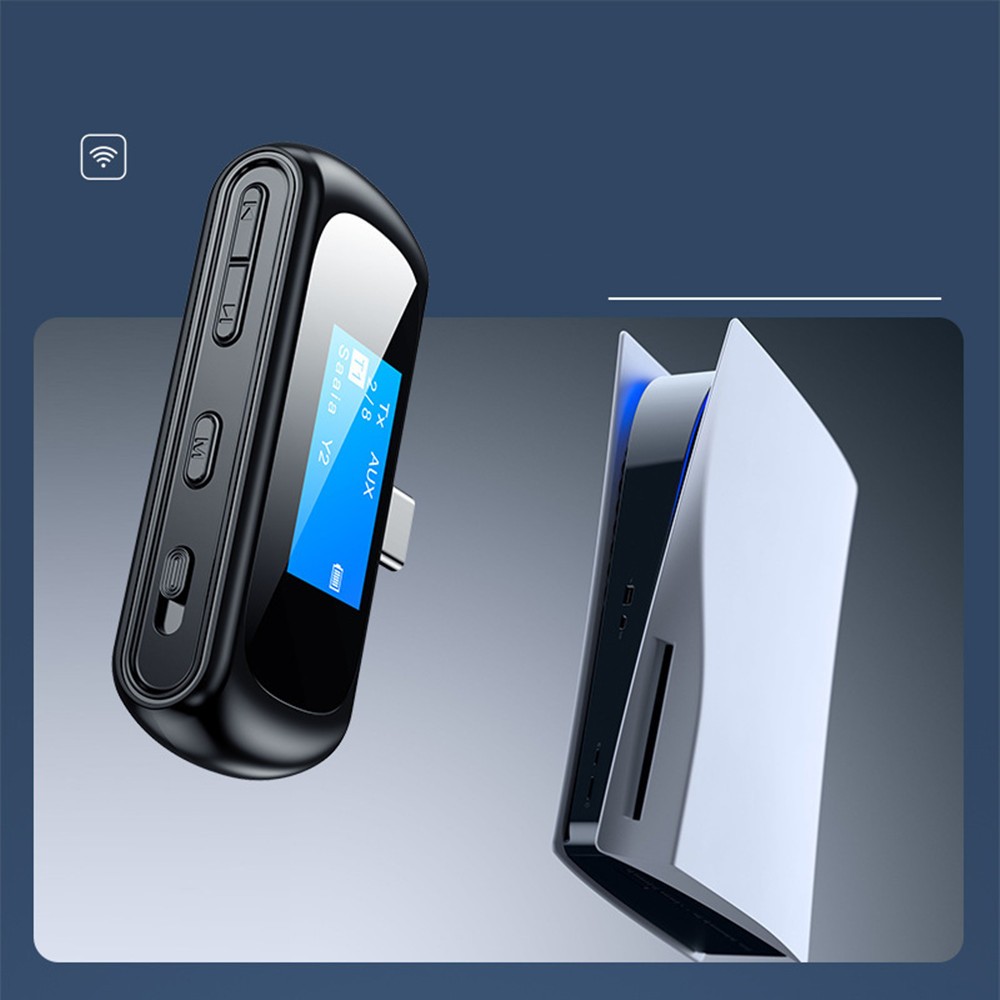 Bluetooth Transmitter Receiver With LCD Display Screen For Switch PS TV PC