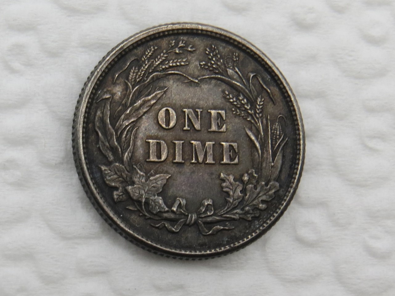 1892 P Barber Dime - AU - Beautiful Dark Toning - Sharp Strike