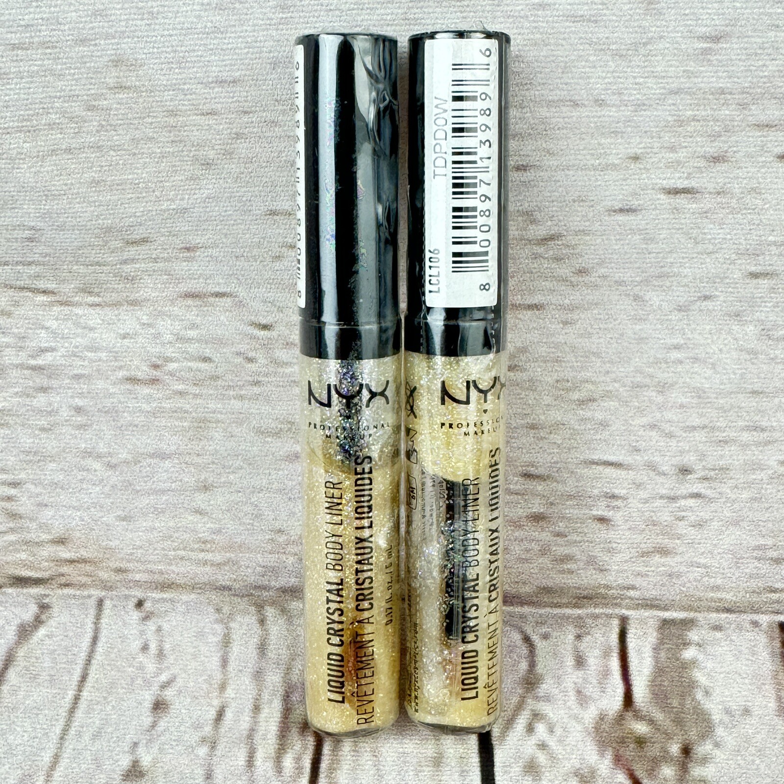 NYX Professional Makeup Liquid Crystal Liner Crystal Hip 0.17 fl oz LCL 106 Pk-2