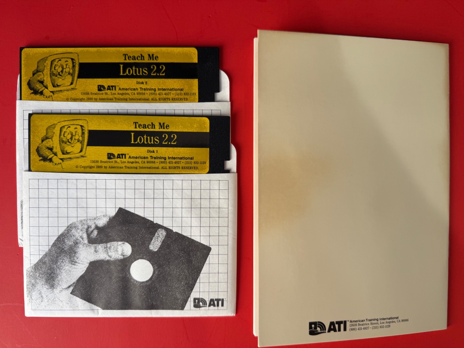 Teach Me Lotus 123 5.25" Floppy Disks Software for PC / IBM Computers