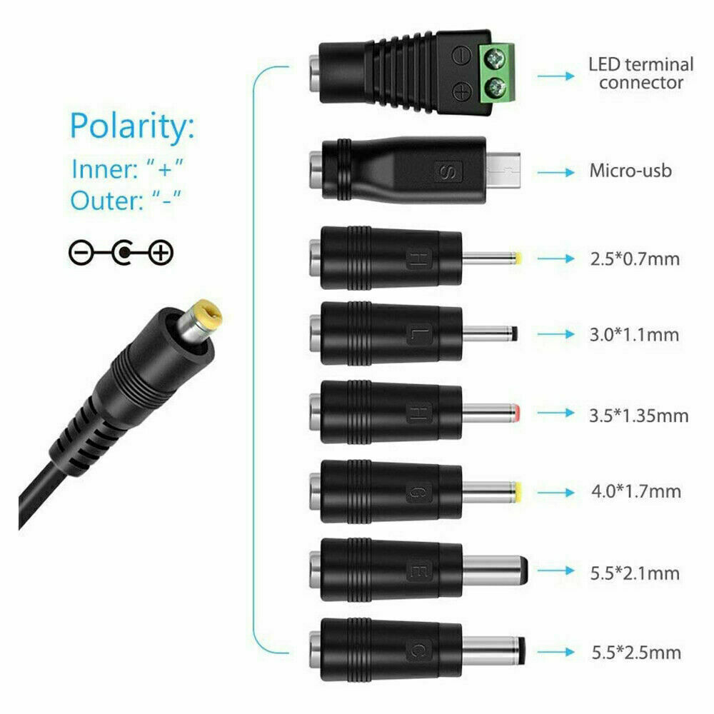 Adjustable Voltage Power Supply 3-24V w/ LCD Display AC / DC Switch Adapter US