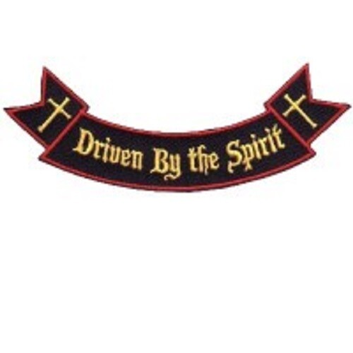 DRIVEN BY SPIRIT CHRISTIAN RELIGIOUS ROCKER EMBROIDERED IRON ON PATCH