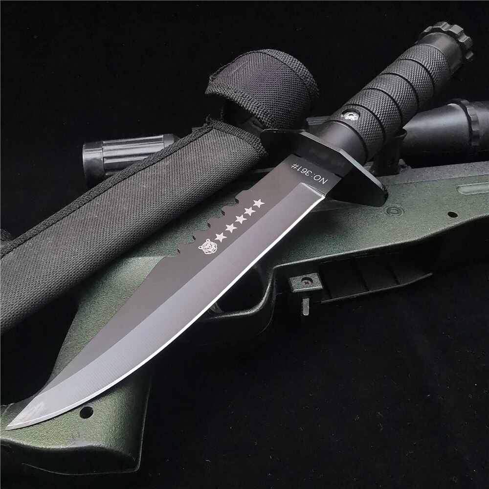 Jungle Combat Outdoor Adventure High Hardness Stainless Steel Fixed Defense Tool
