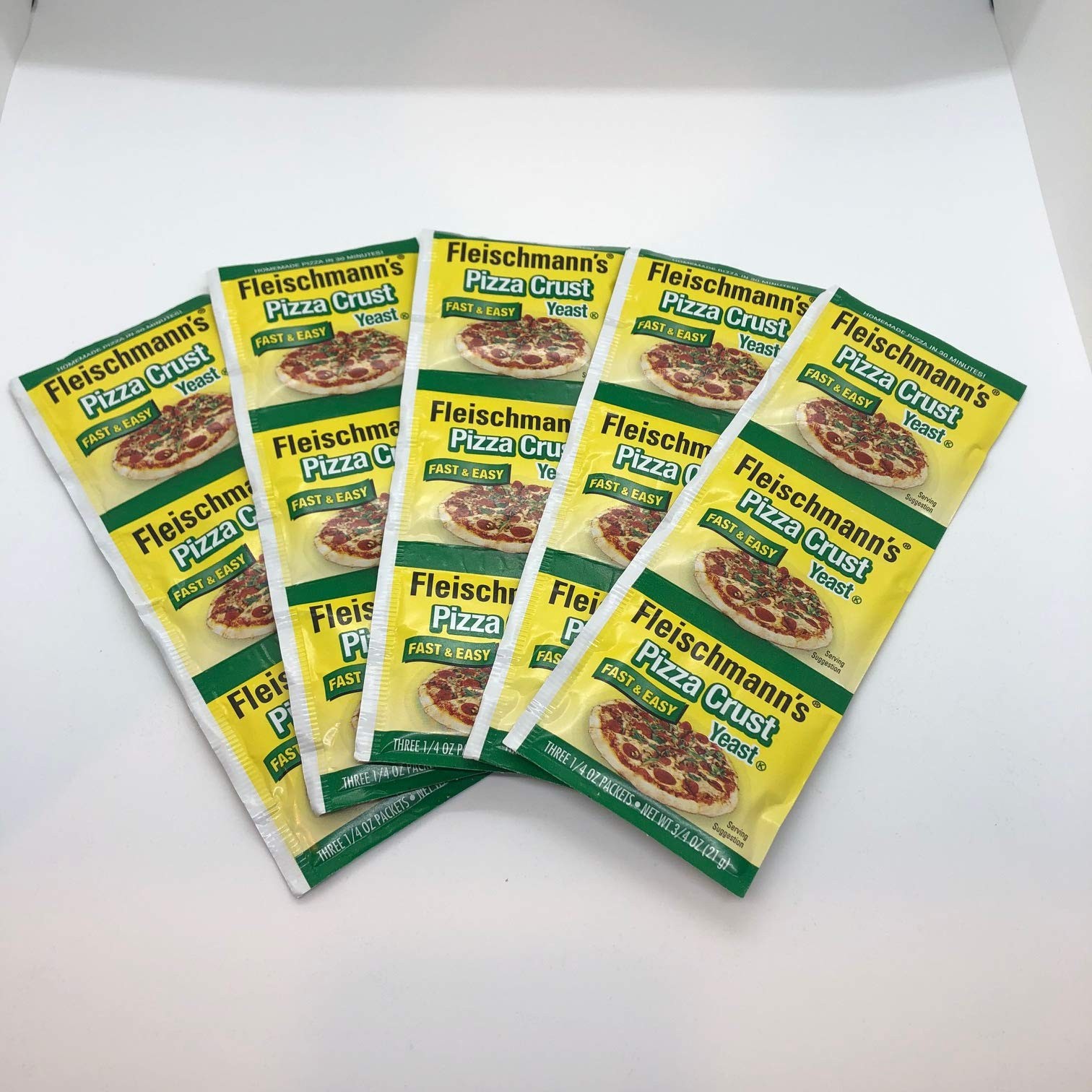 Yeast Pizza, 0.25-Ounce Pouches 3 Count(Pack of 5)