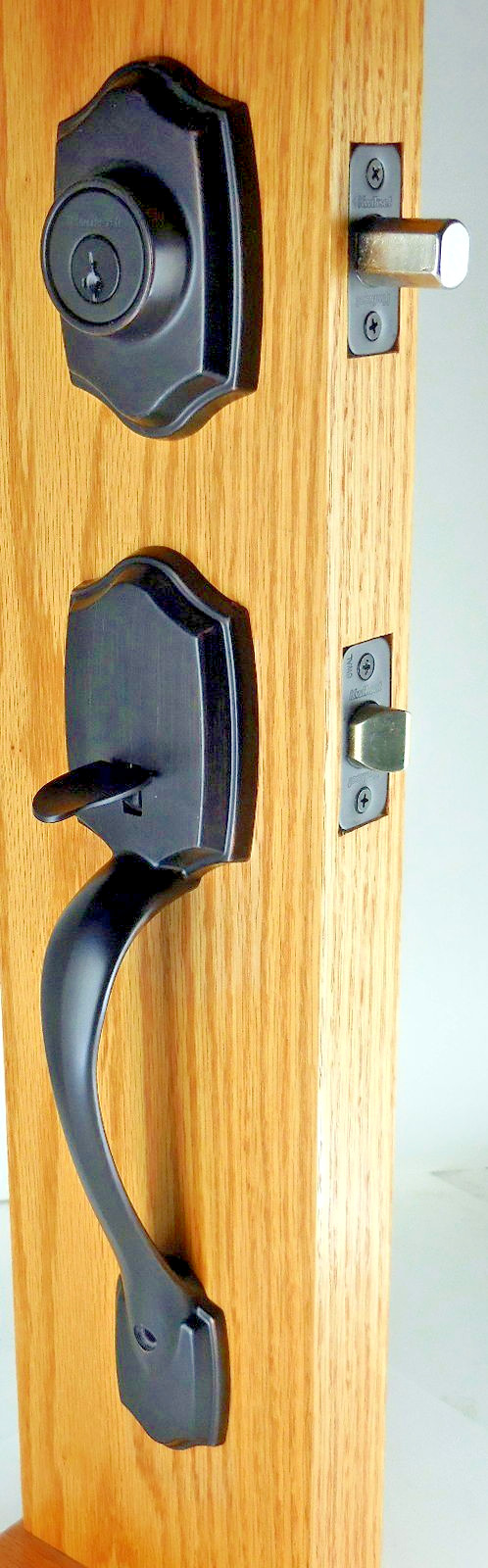 Kwikset Belleview Handleset with Cove Knob Venetian Bronze 687BWXCV11P #6um