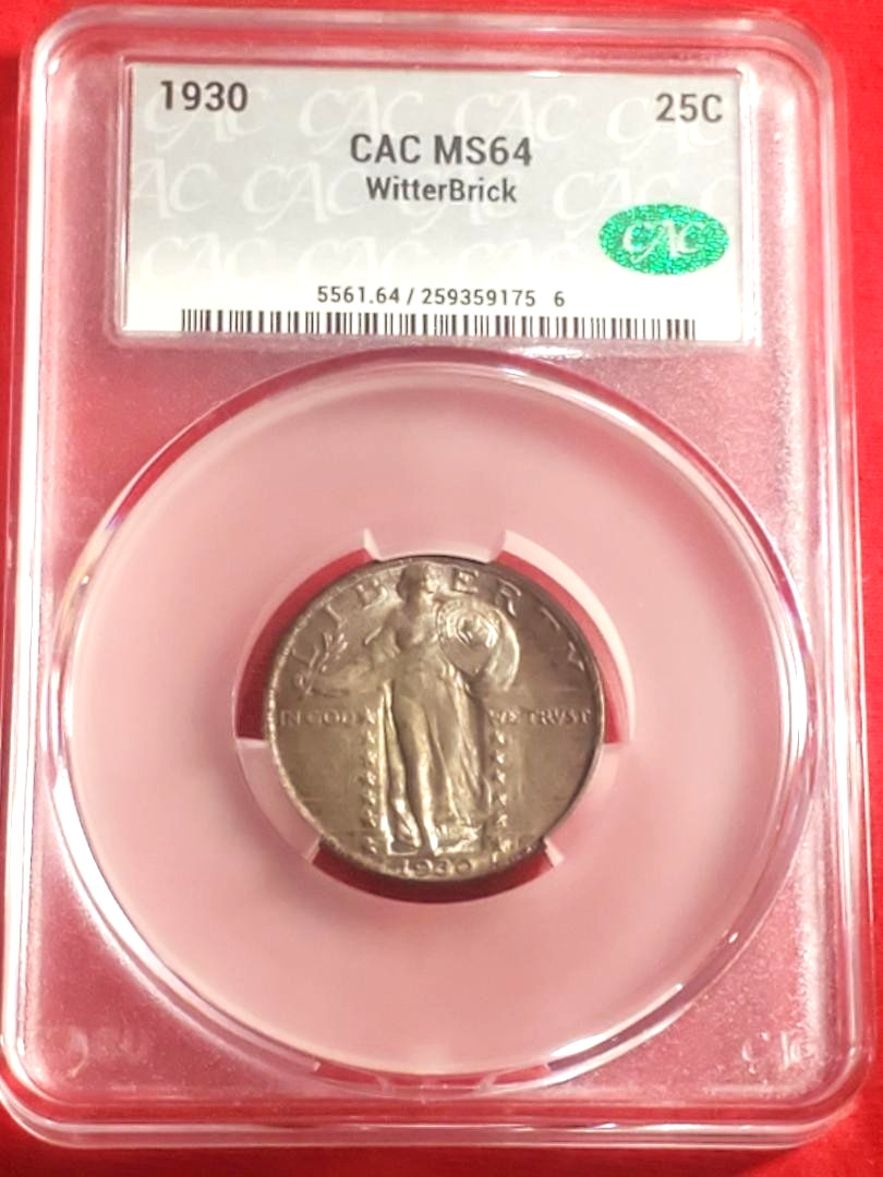 1930 Standing Liberty Quarter CAC MS64 Witterbrick Collection signed *958*