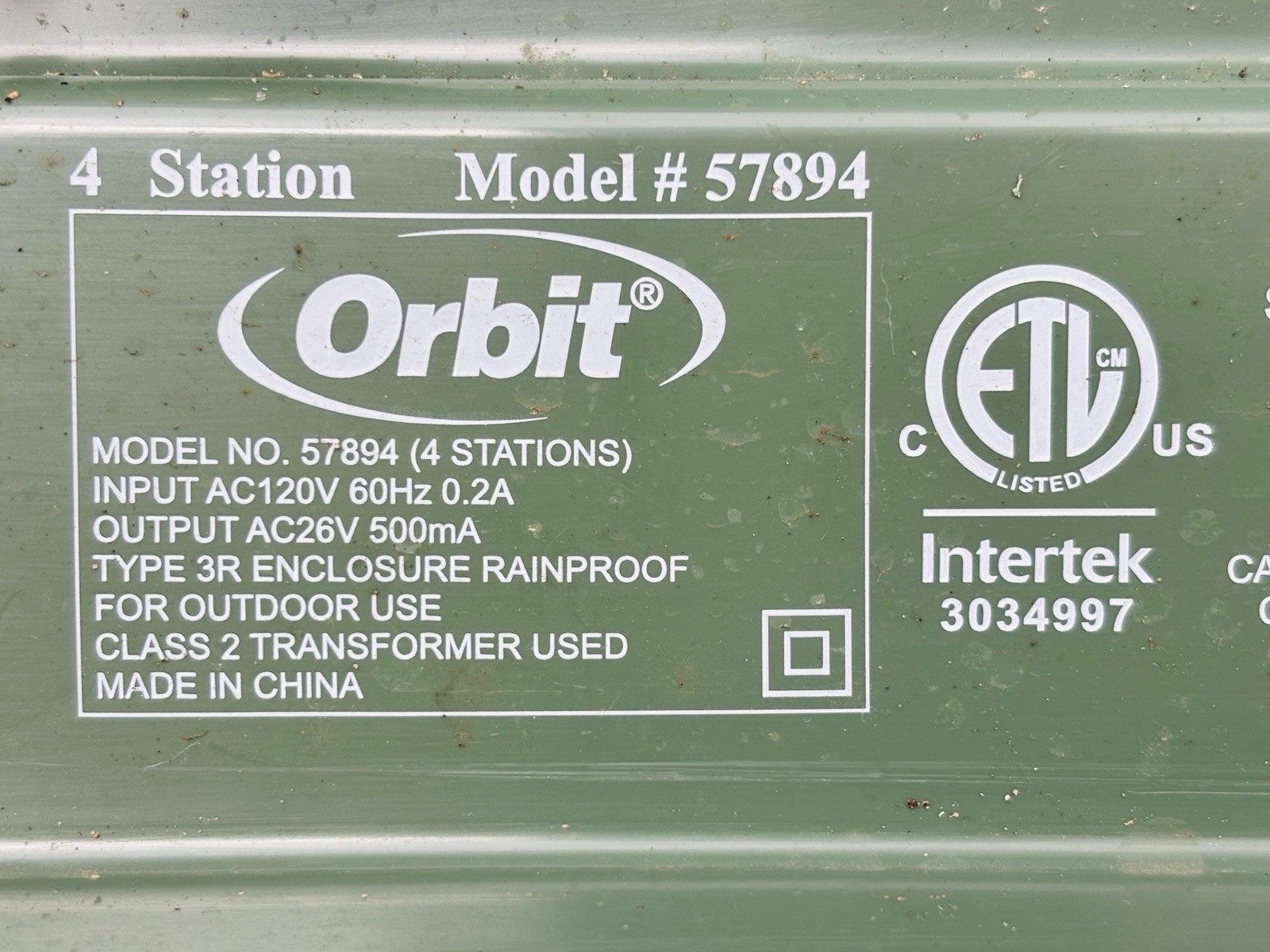 Orbit 4-Zone Outdoor Sprinkler Timer 57894 Irrigation Control Panel Controller