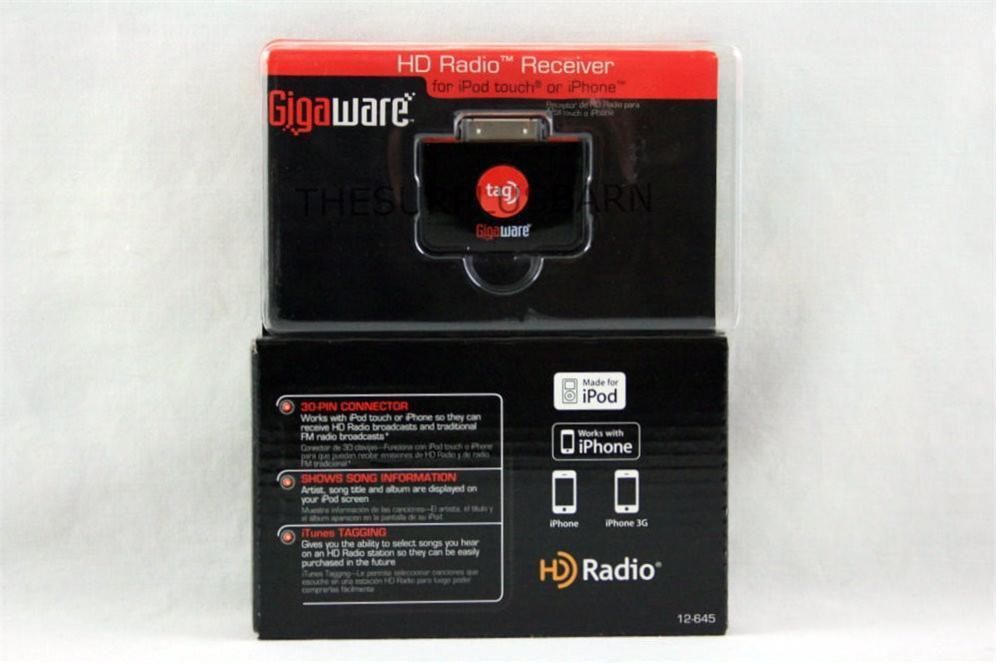 Gigaware, HD Radio, Dongle for iPhone, iPod Touch Devices With 30 Pin Connector