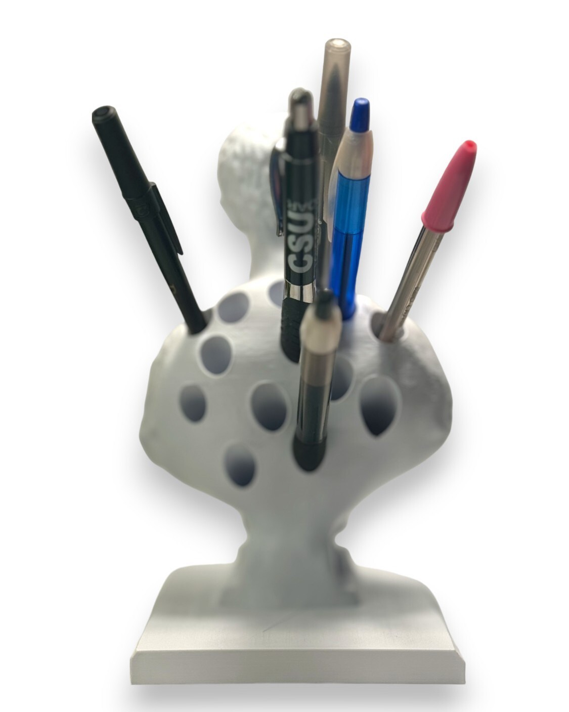 Julius Caesar Pen Holder: A Unique and Functional Desktop Organizer, White