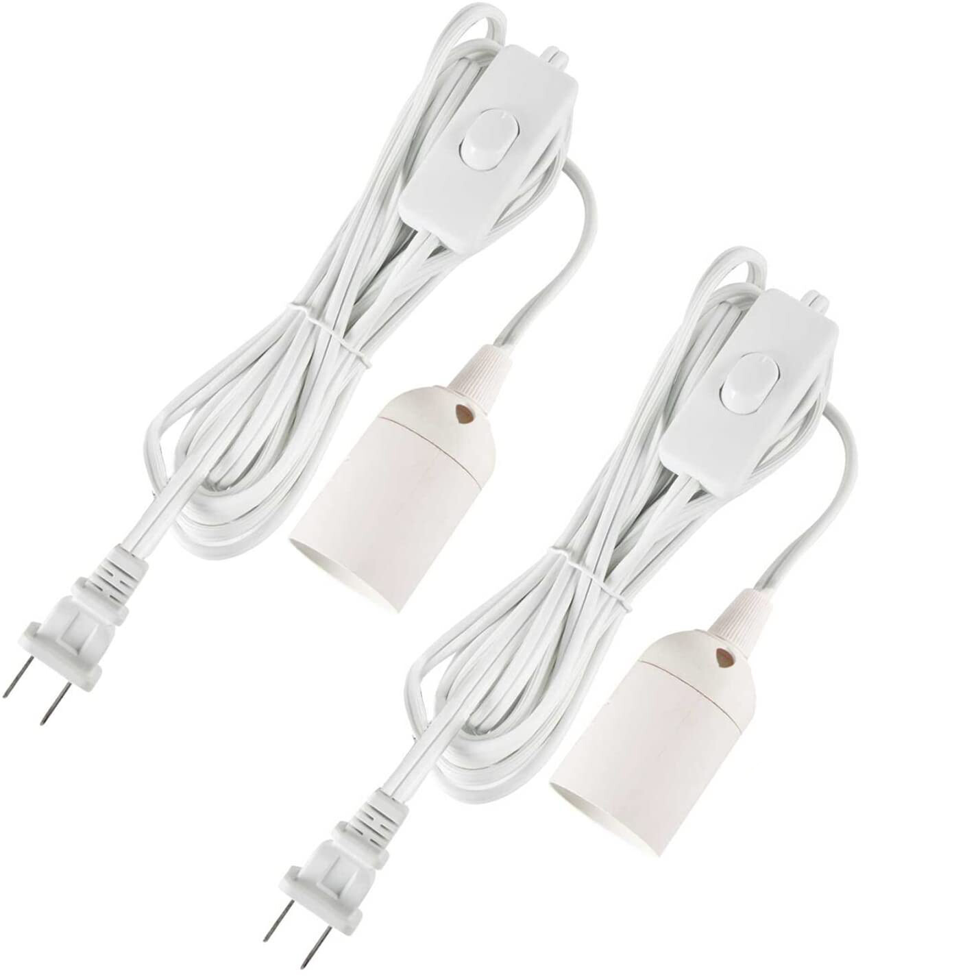 4 Pack 6FT Power Cable Cords E26/E27 Socket Wire Adapter Base with On/Off Switch