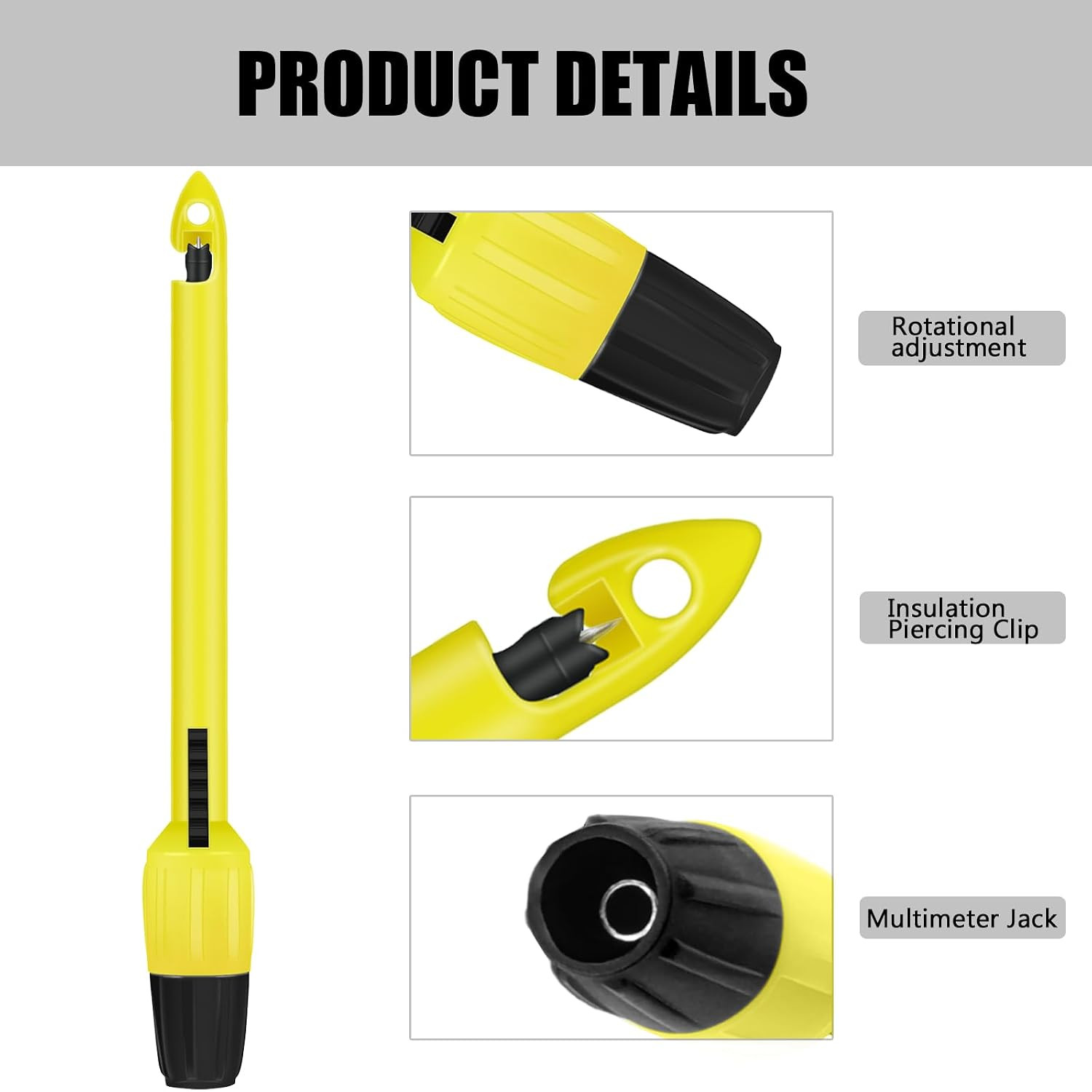 Wire Piercing Probe, Insulation Piercing Clip Tool for Multimeter Voltage Voltme