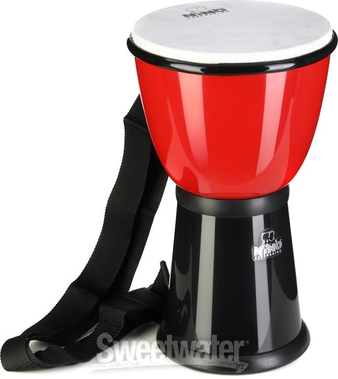 Nino ABS Djembe - 8 inches, Red/Black