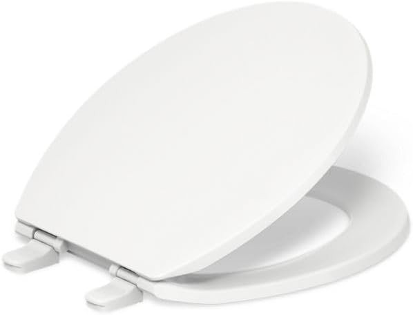 Kohler Brevia Slow Close Round White Plastic Toilet Seat