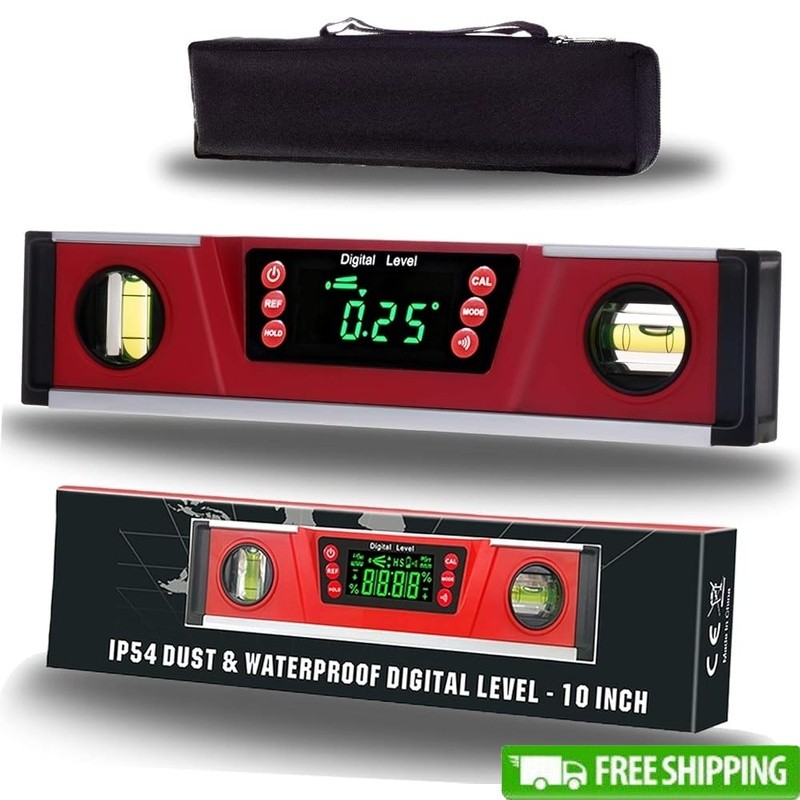 Digital Level Magnetic Inclinometer Protractor High Accuracy Aluminum V-Groove