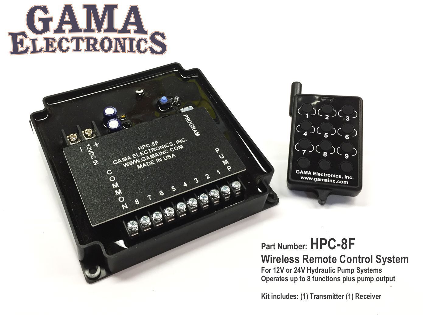 HPC-8F RF Remote Control System 8-Function Hydraulic Pump Control
