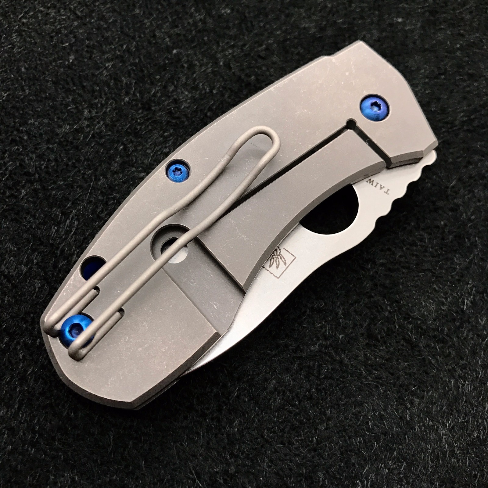 Blue Titanium Screw Set (NO KNIFE) for Spyderco Techno (6) ~ C158TIP