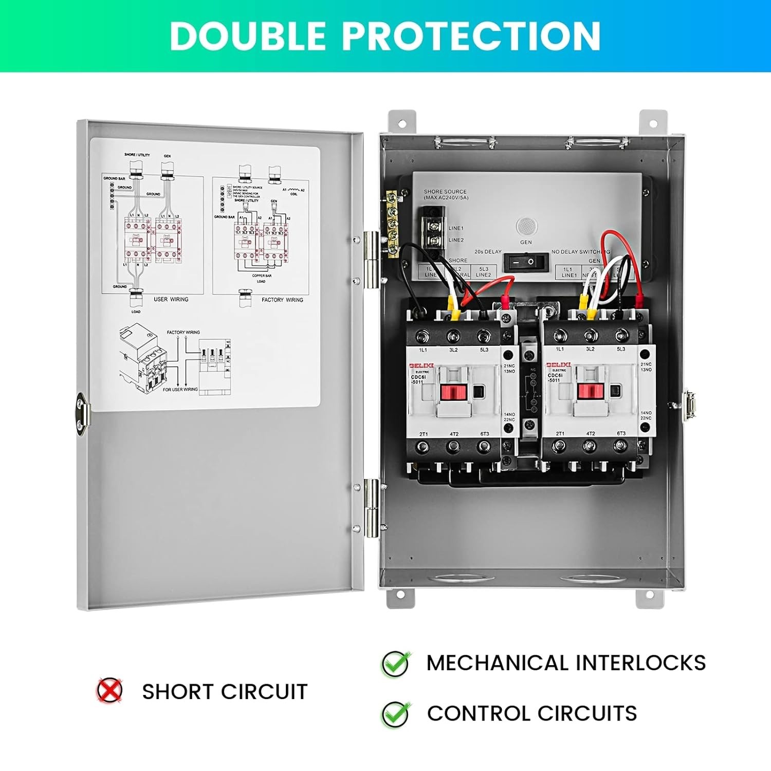 RV Transfer Switch, Automatic Transfer Switch 50 Amp Applied to RV, Speedboat...