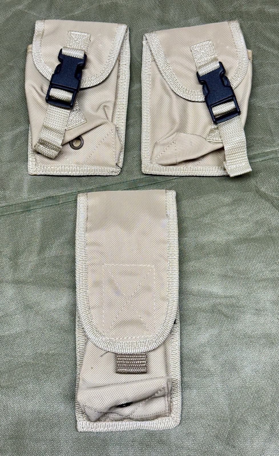 Agfhan / Iraqi Desert Tan First Aid Ammo Mag Pouch Set X 3 - OIF / OEF