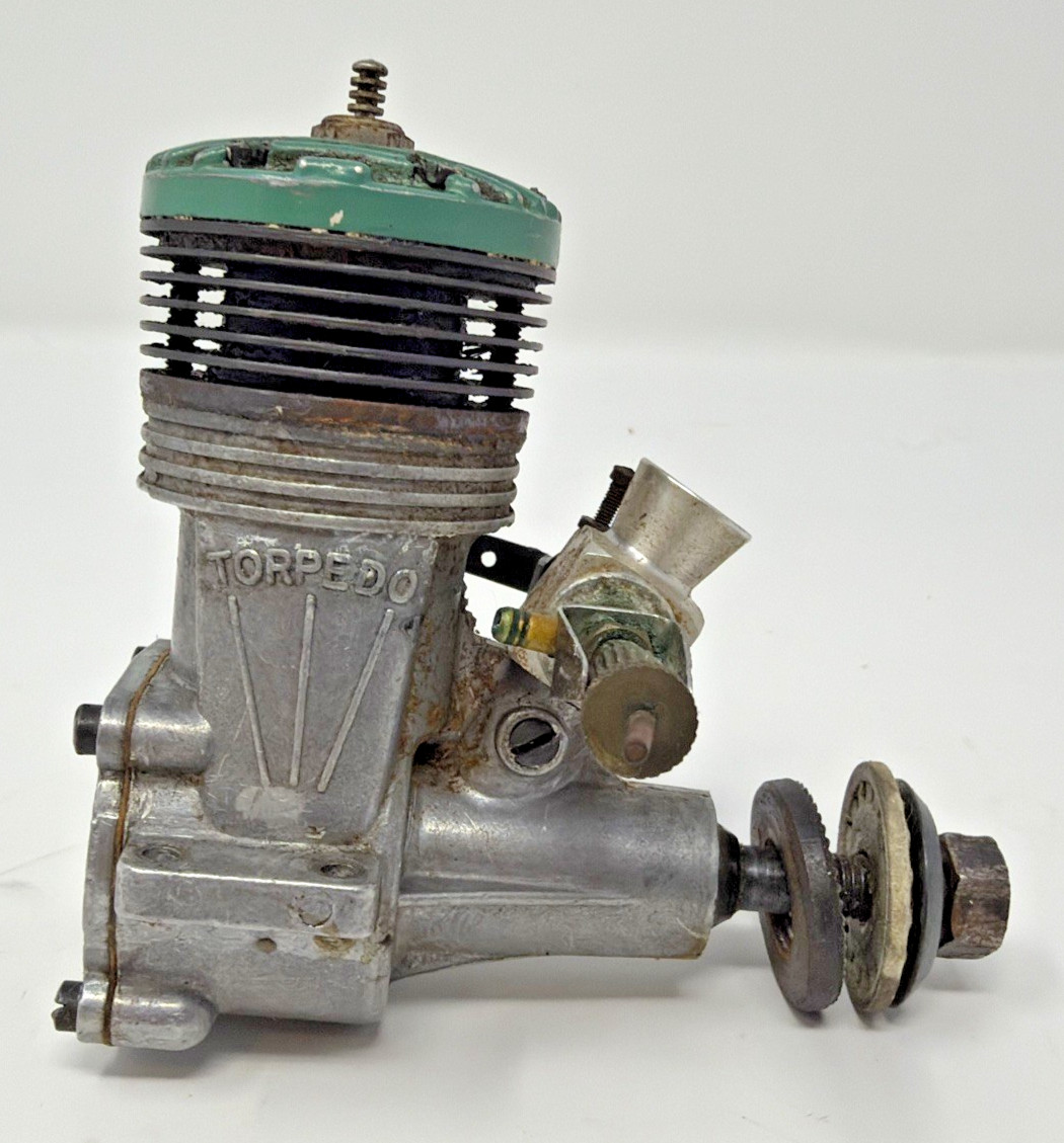 Vintage Torpedo 29S Green Head Glow Model Airplane Engine RC Control Line Untest