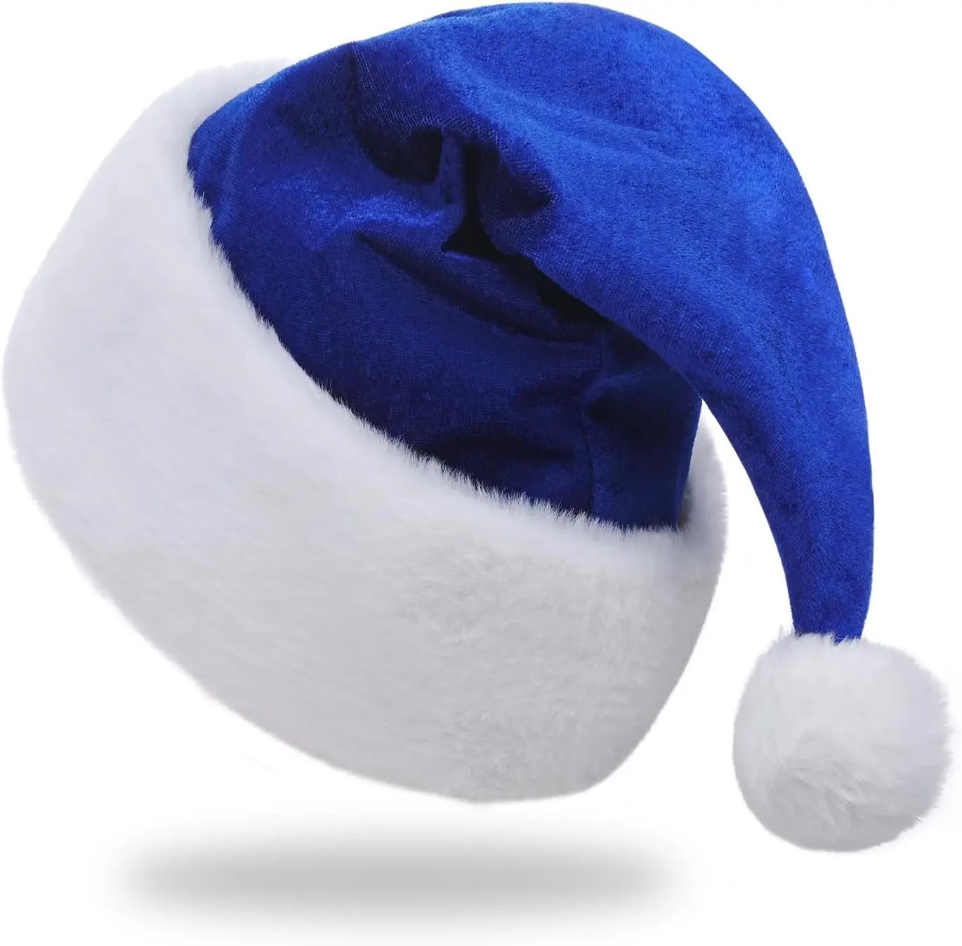 Classic Plush Velvet Santa Hat Thick Christmas Birthday Party Gifts Unisex Cap