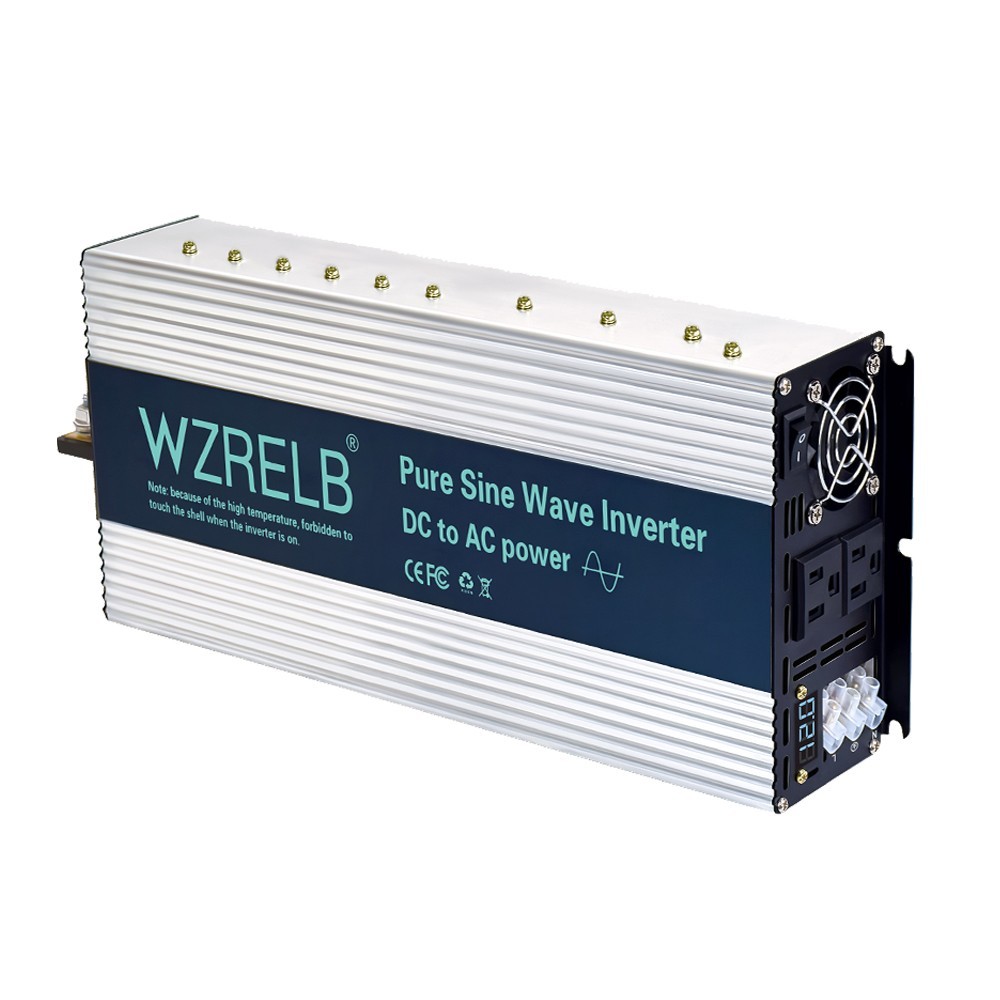 3000W Pure Sine Wave Power Inverter 12V 24V 36V 48V DC to 120VAC camp rv solar