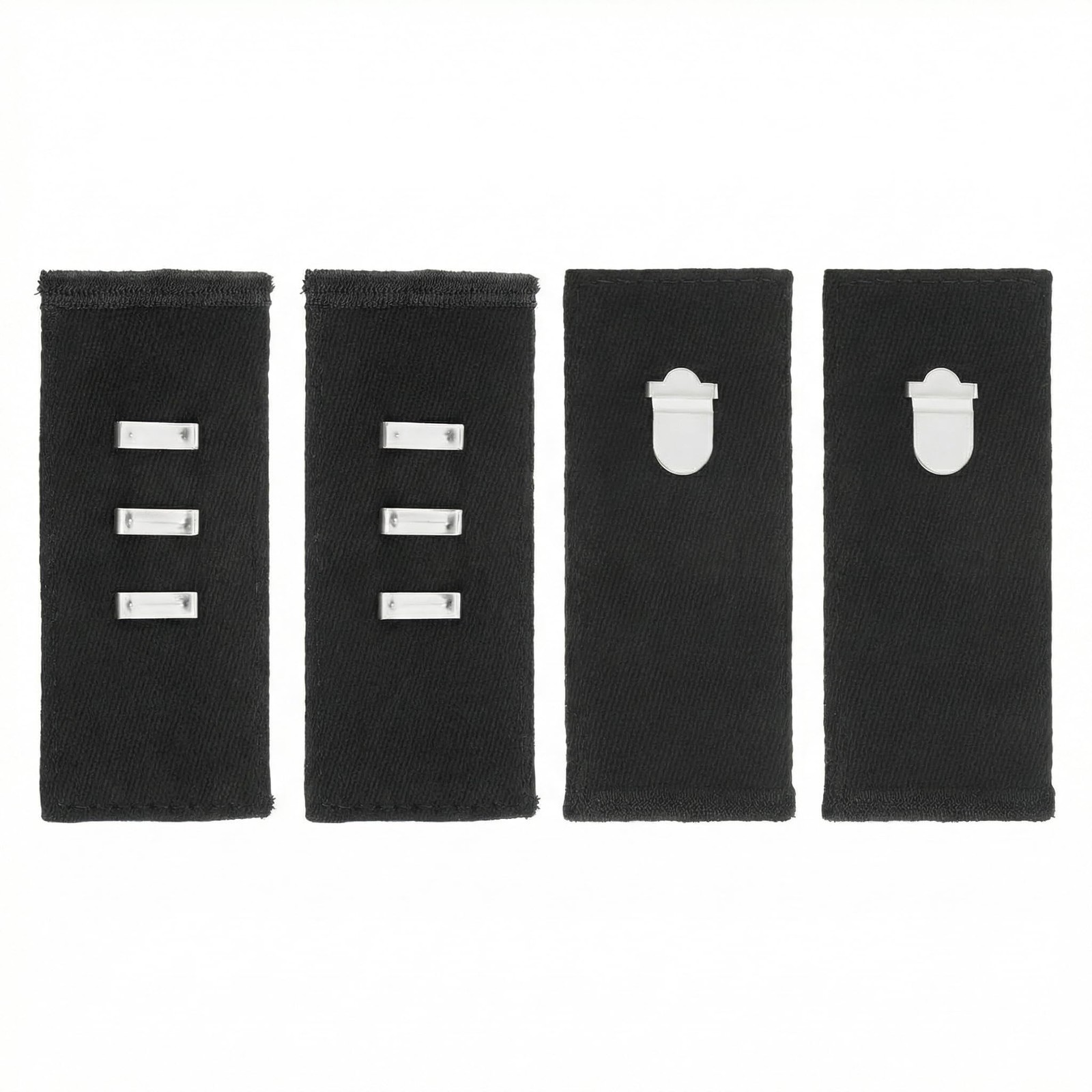 4 Pcs Black Hook Waist Extenders for Pants Jeans Skirts - Adjustable Waistband