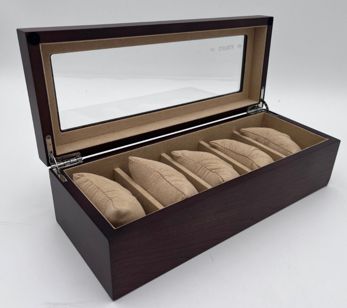 Gaviria 5 Slot Watch Display with Glass Display Top