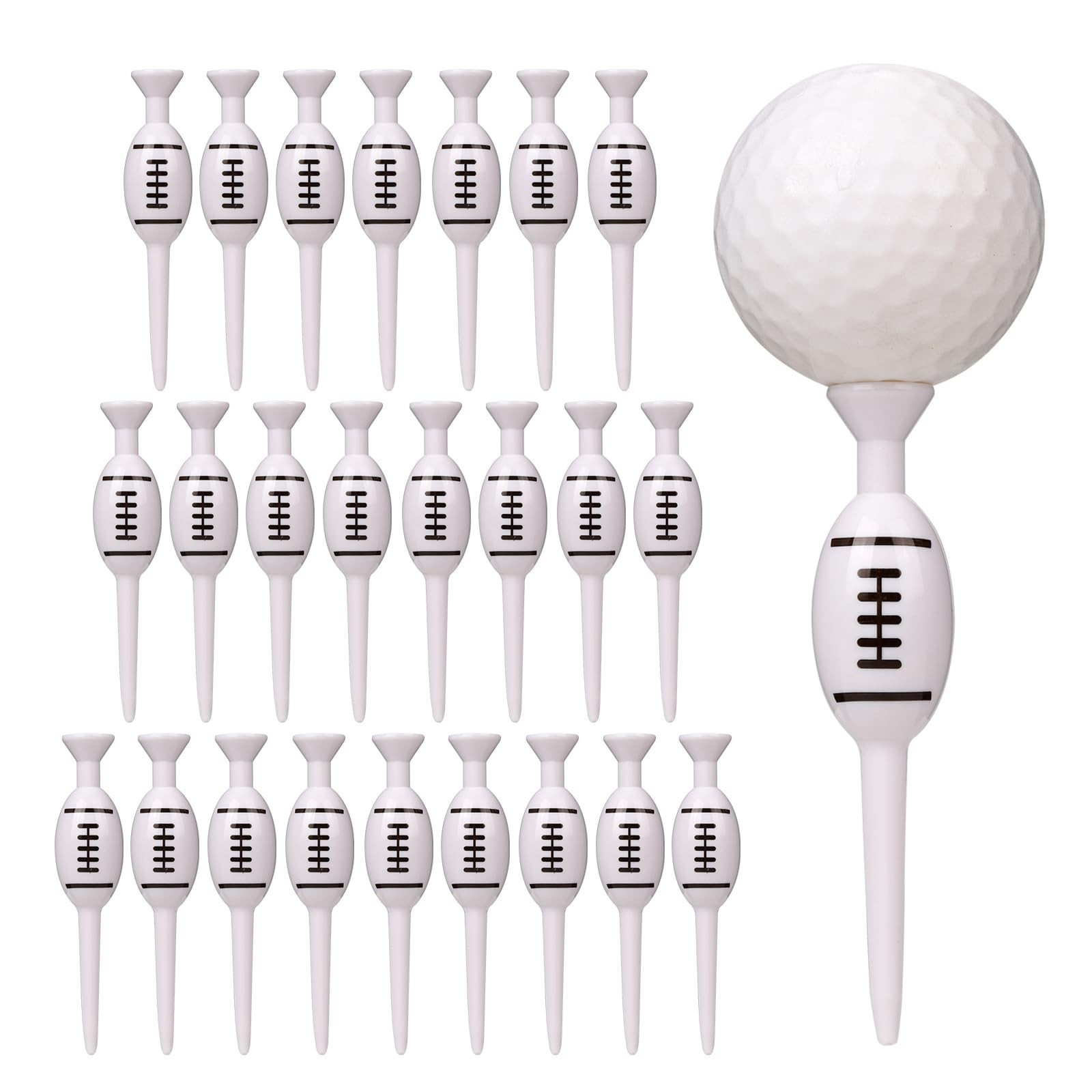 Plastic Golf Tees, Pack of 25, for Height Consistency, Excellent Durability a...
