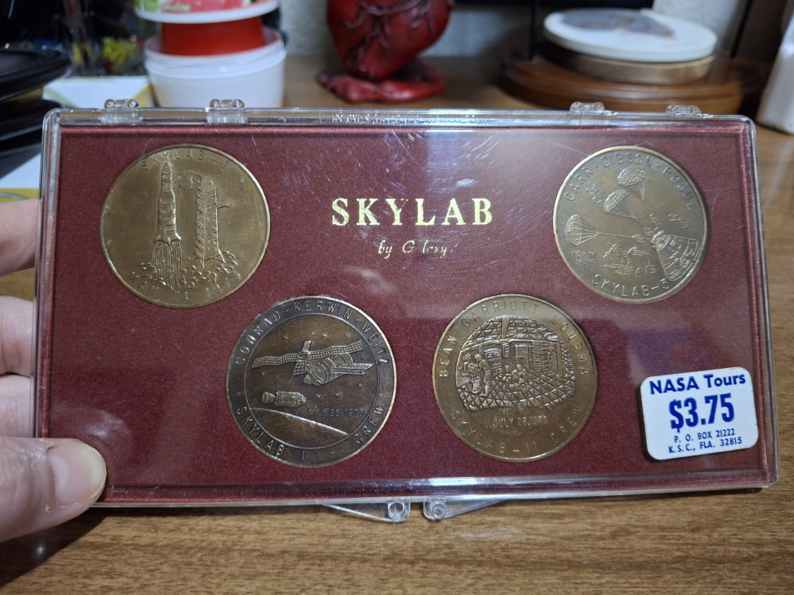 NASA Skylab Medallion Token Set in Display Case, Astronauts & Space Travel