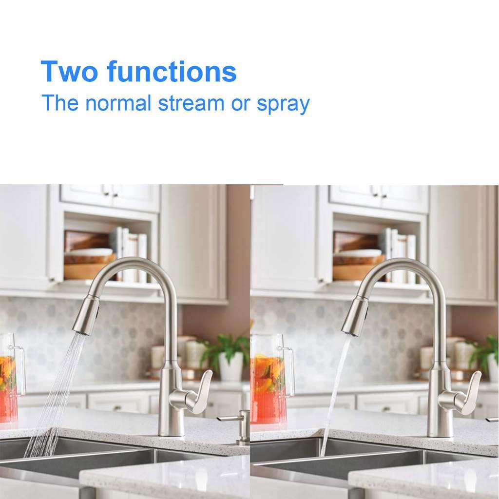 Kitchen Sink Pull Down Faucet Sprayer Pull Out SprayHead Replacement Head Sliver