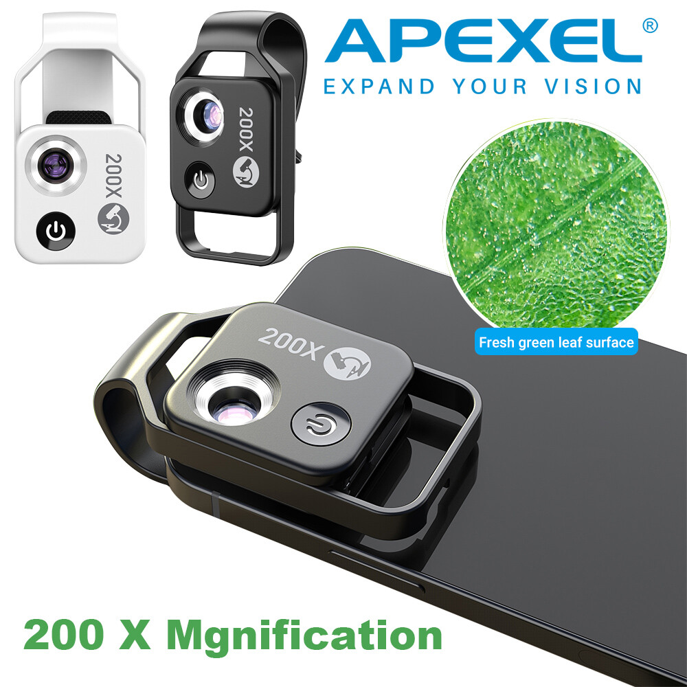 APEXEL 200X Microscope Lens Mobile Phone High Magnification For iOS Android!