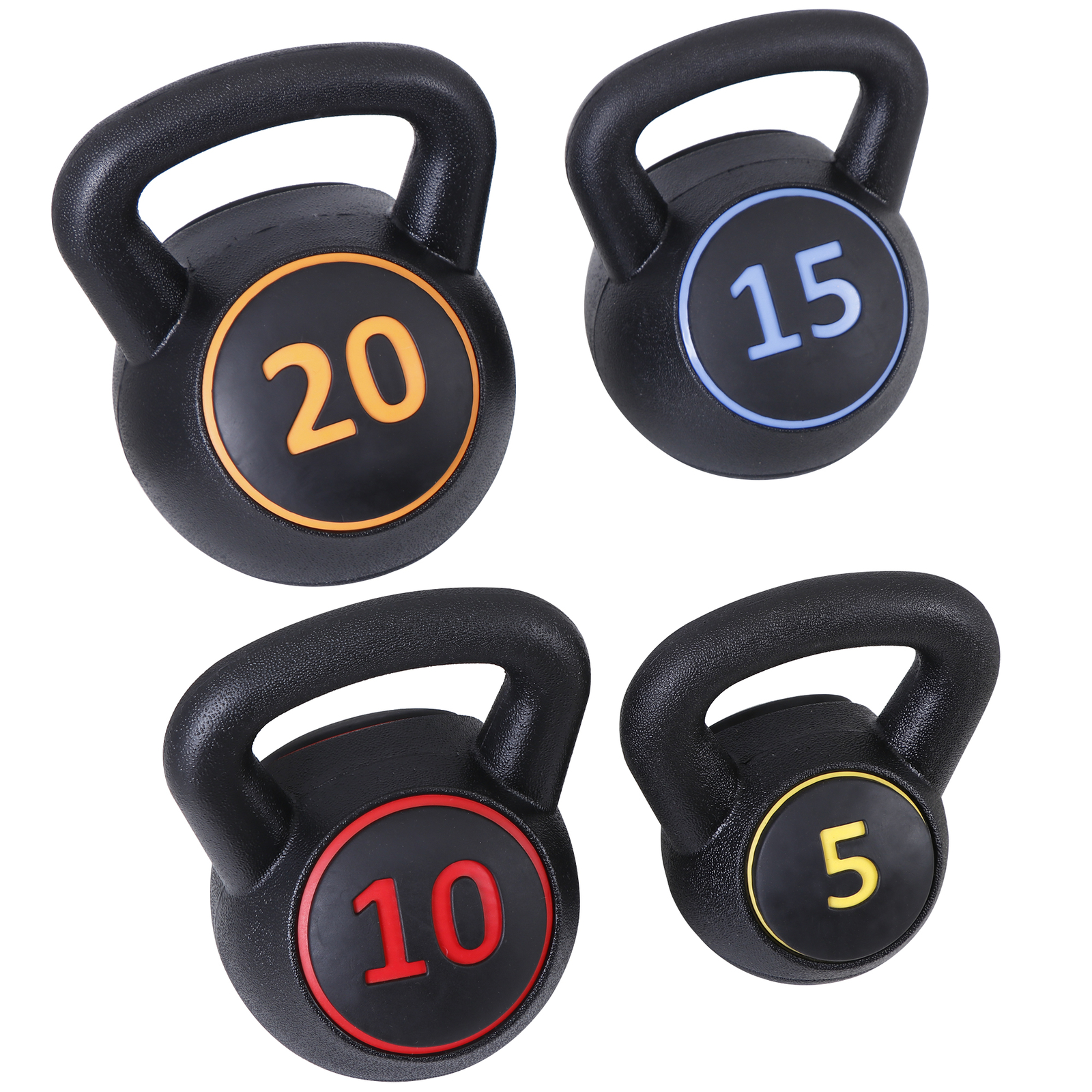 4 Piece Kettlebell Sets Strength Training Kettlebell Wide-Grip Weight Set
