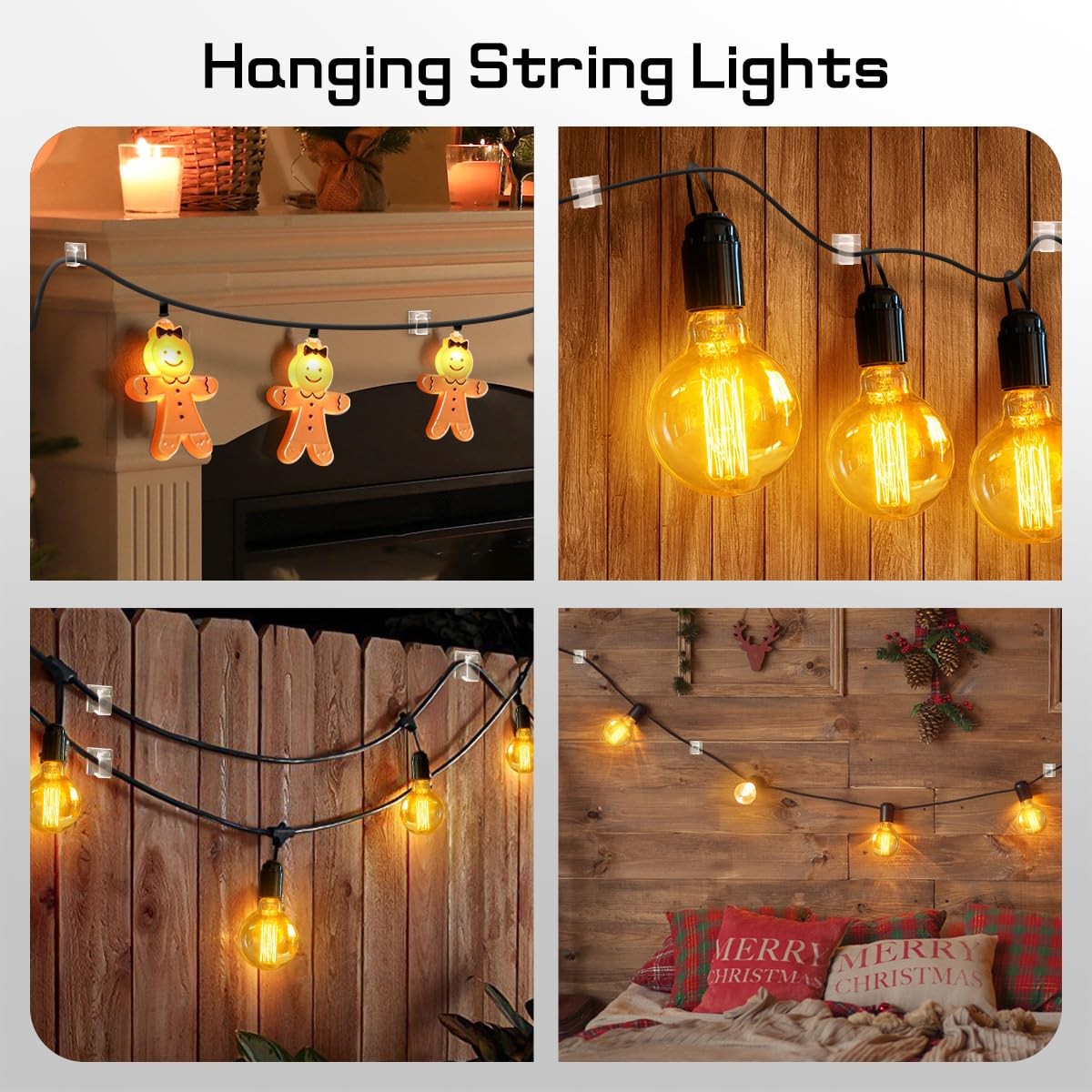 100PCS Cable Clips, Adhesive Wire Clips Strong Cord Clips Wire Holders, Cable...