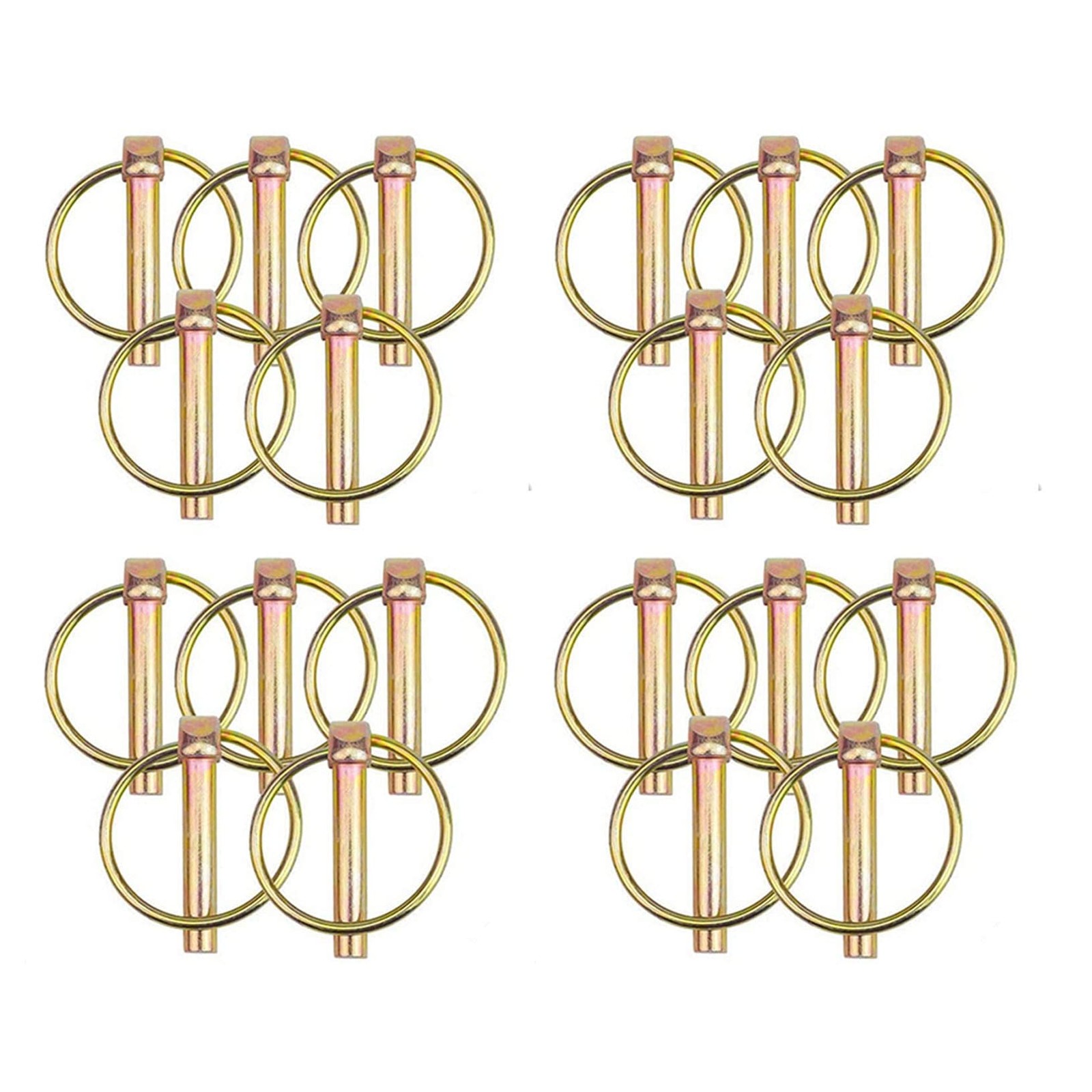 20 Pcs 3/16” Linch Pin, Lynch Pin Disconnect Snap Pin for Farm Tractors Trail...