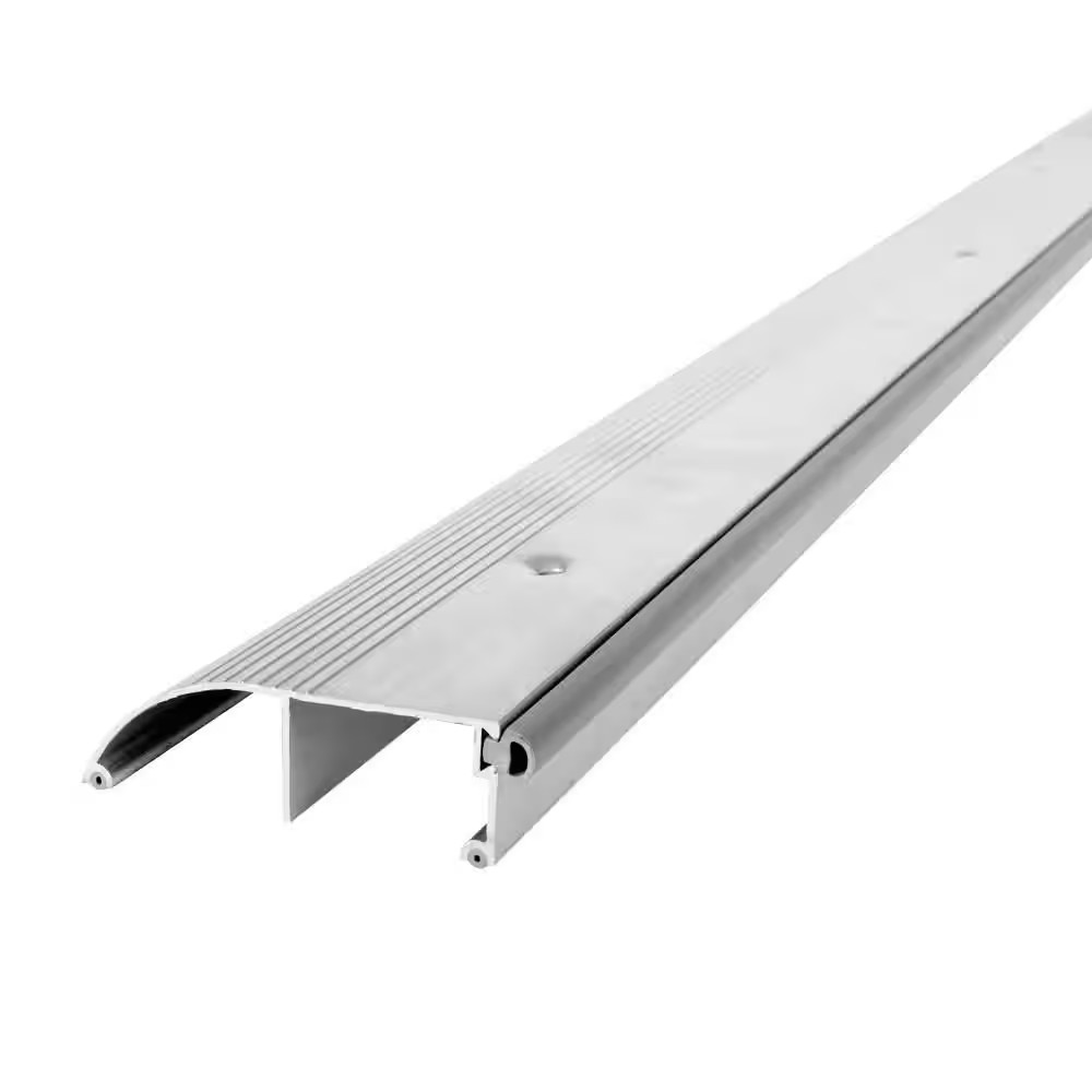 3-3/8 In. X 1 In. X 36 In. Silver Aluminum and Vinyl High-Profile Outswing Door