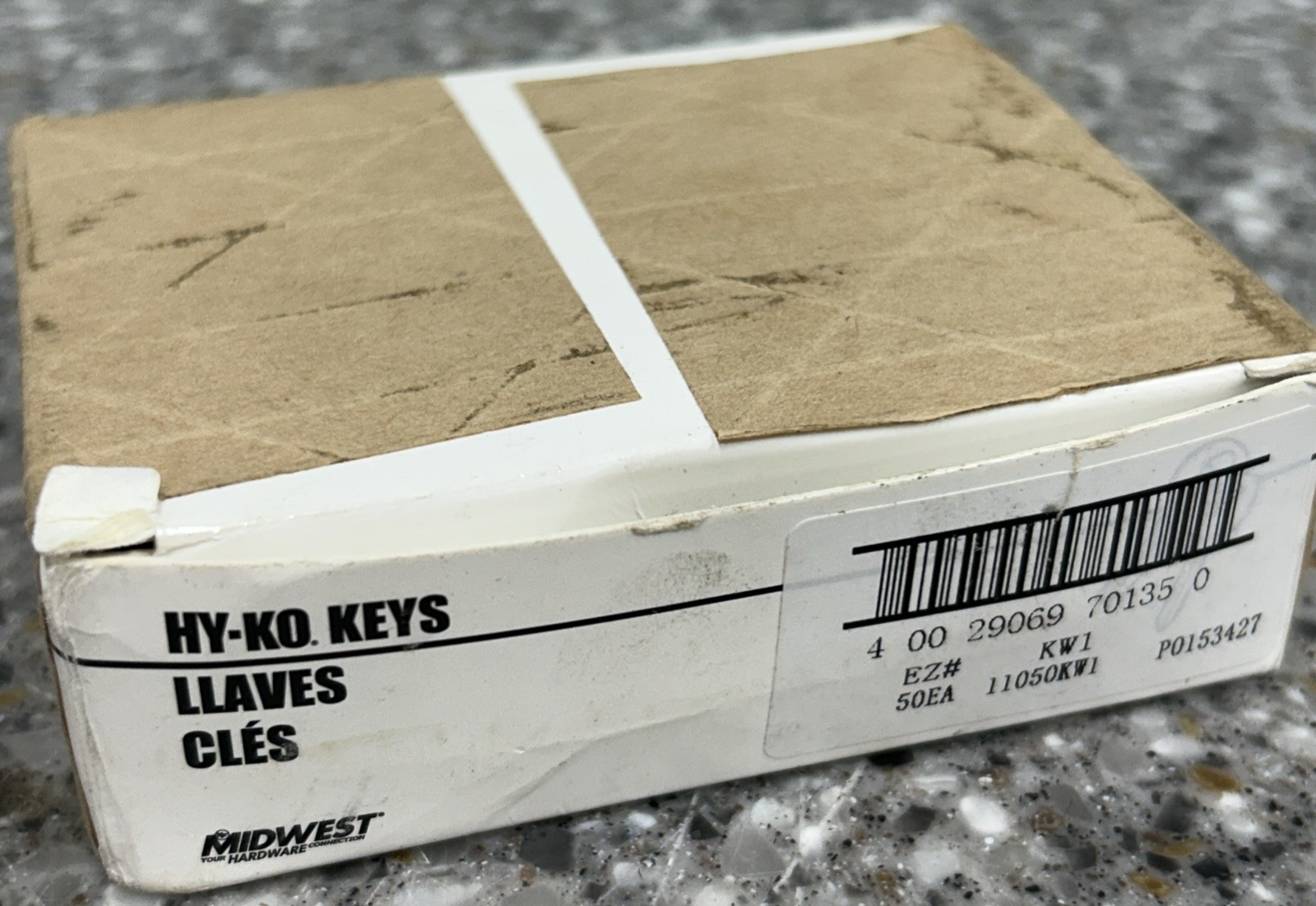 (50 pack)  Standard Key Blanks, Hy-Ko 11050KW1 KW1 Midwest Hardware