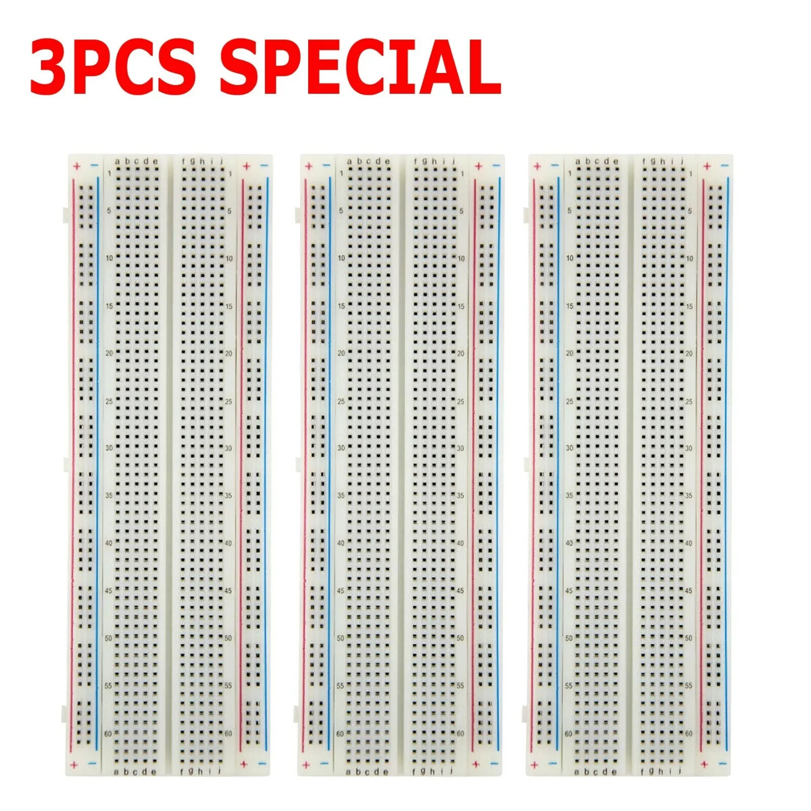 3X MB-102 830 Point Prototype PCB Solderless Breadboards Protoboards 3Pcs US